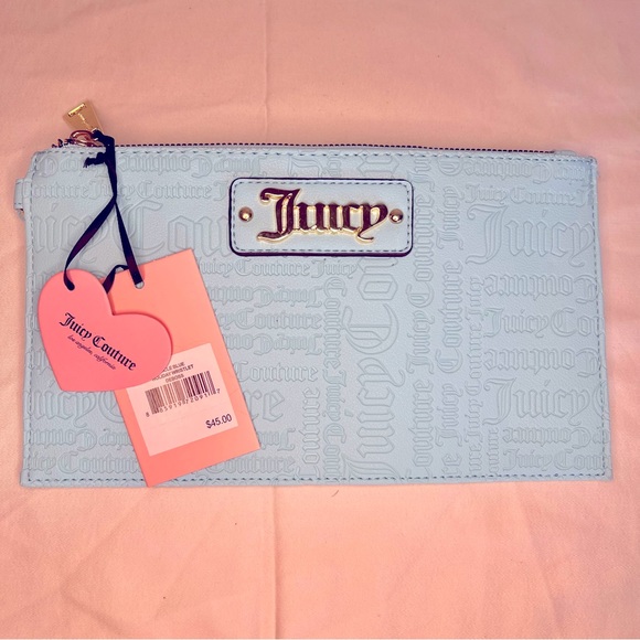 Juicy Couture Handbags - NWT 🥀 Juicy Couture Baby Blue Clutch Wallet